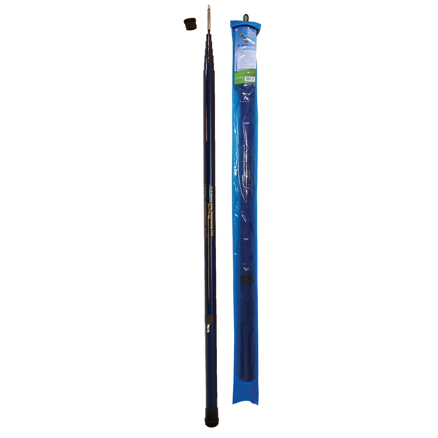 In the Breeze 3698 — Heavy Duty Telescoping Pole - Easy to Assemble with  Collapsible Design When Not in Use - 26 Feet