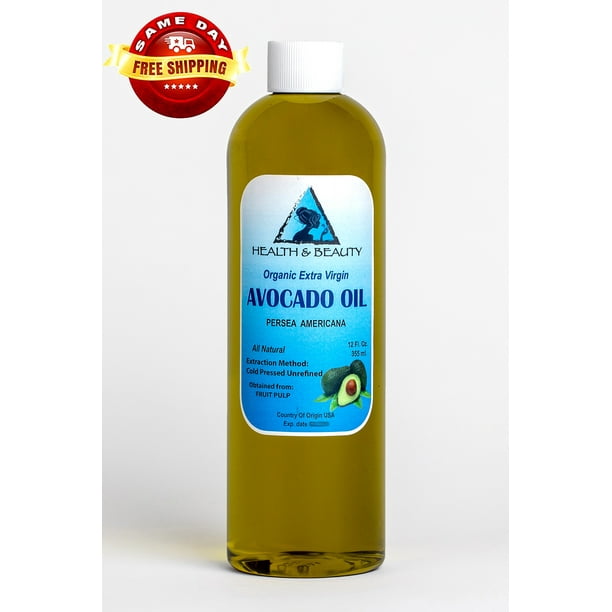 Avocado Oil Extra Virgin Organic Unrefined Cold Pressed Raw Natural