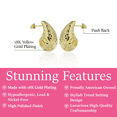 thumbnail image 2 of Cate & Chloe Candice 18k Yellow Gold Plated Tear Drop Earrings for Women, Gift for Her, 2 of 10