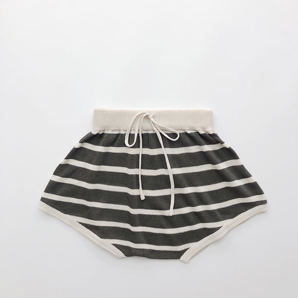 Conjuntos de ropa tejida de verano para chico, chaleco y pantalones cortos a rayas para niño, 2 uds., camiseta sin mangas para niña, traje de camisetas para niño