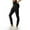 A0297-Black, variant on QUINDOS Athletic Leggings for Women High Waist Gym Running Fitness Yoga Pants Sports Wokout Slim Pants