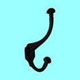 thumbnail image 2 of Hat Coat Hook Wrought Iron Black | Renovator's Supply, 2 of 11