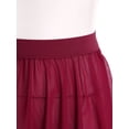 thumbnail image 5 of inhzoy Women's Ballet Chiffon Wrap Skirt Hip Scarf Flowy Swing Skirts Lyrical Dance Skirt Burgundy M, 5 of 7