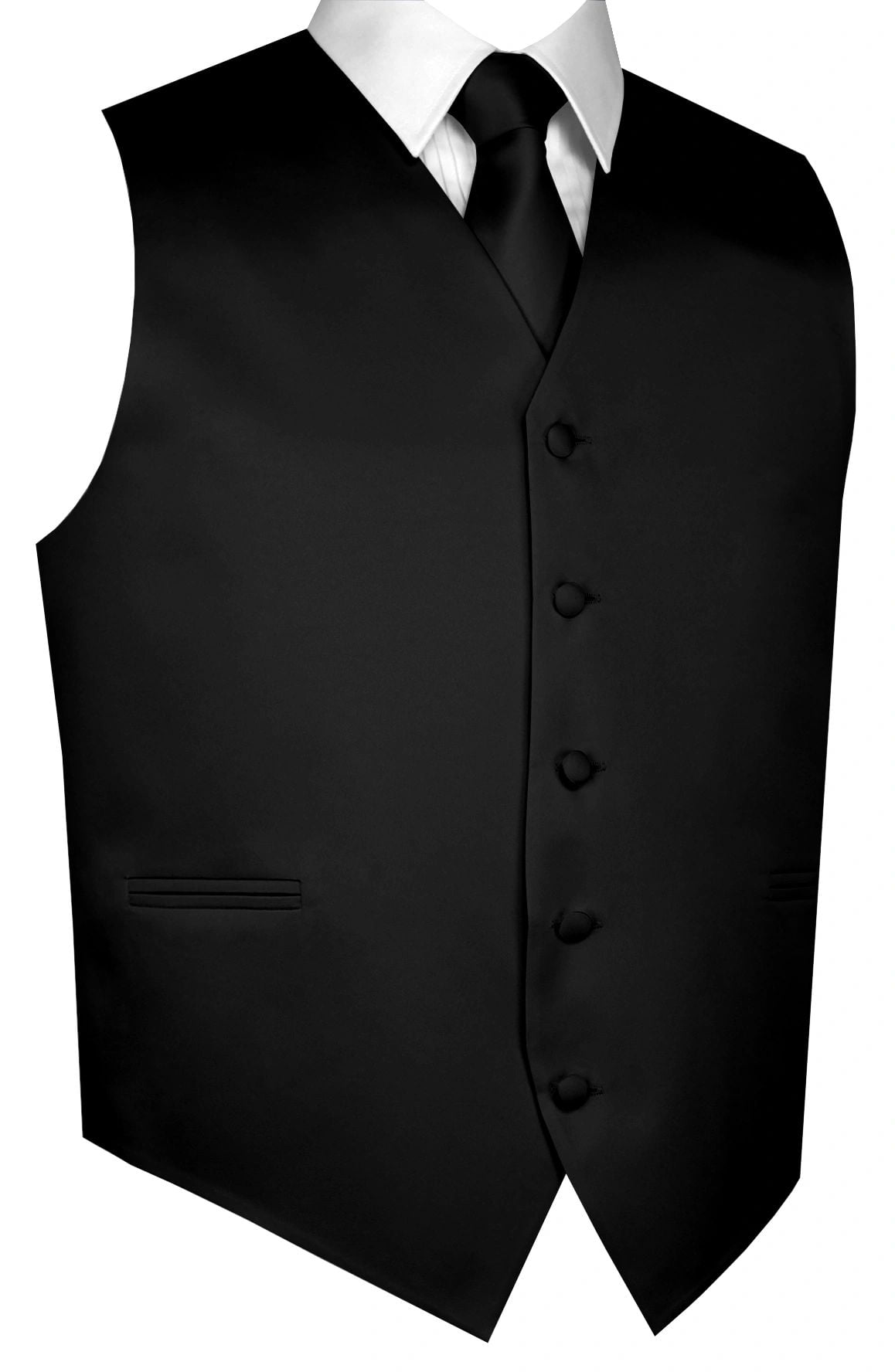 Men's Formal, Tuxedo, Wedding, Prom, Cruise Vest, Tie & Hankie Set in