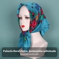 thumbnail image 5 of Abbraccia Pañuelo étnico floral para mujer, estampado ruso, cuadrado, cálido y protector, 5 of 5