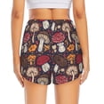 thumbnail image 4 of Vsdgher Forest Wild Mushroom Print Women's Running Double Layer Shorts High Waisted with Pockets Elastic Yoga Workout Athletic Gym Sports, 4 of 8