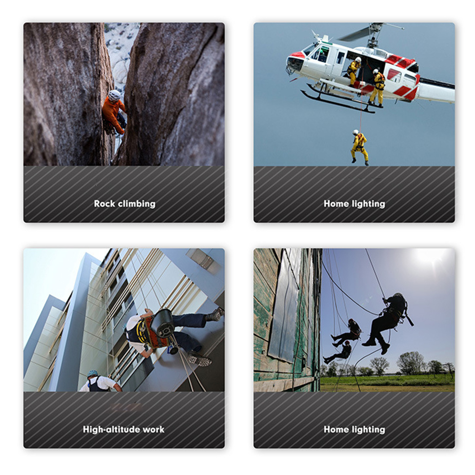Weatherproofs Climbing Safety Supply Stainless Steel Texture Suitable for Undergrounds Exploration and High Angles