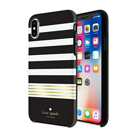 Kate Spade New York Kinetic Stripe Protective Hardshell Case for iPhone X , (Best Spades Game For Iphone)