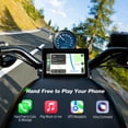 thumbnail image 2 of CarPlay portátil de 7 pulgadas para motocicleta, pantalla táctil impermeable, juego inalámbrico para coche, pantalla automática Android, navegación GPS para moto, control de voz Siri, Bluetooth dual T, 2 of 5