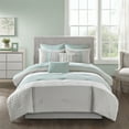 thumbnail image 6 of 510 Design Tinsley Cal King 8 Piece Comforter Set in Seafoam/Grey, 6 of 12