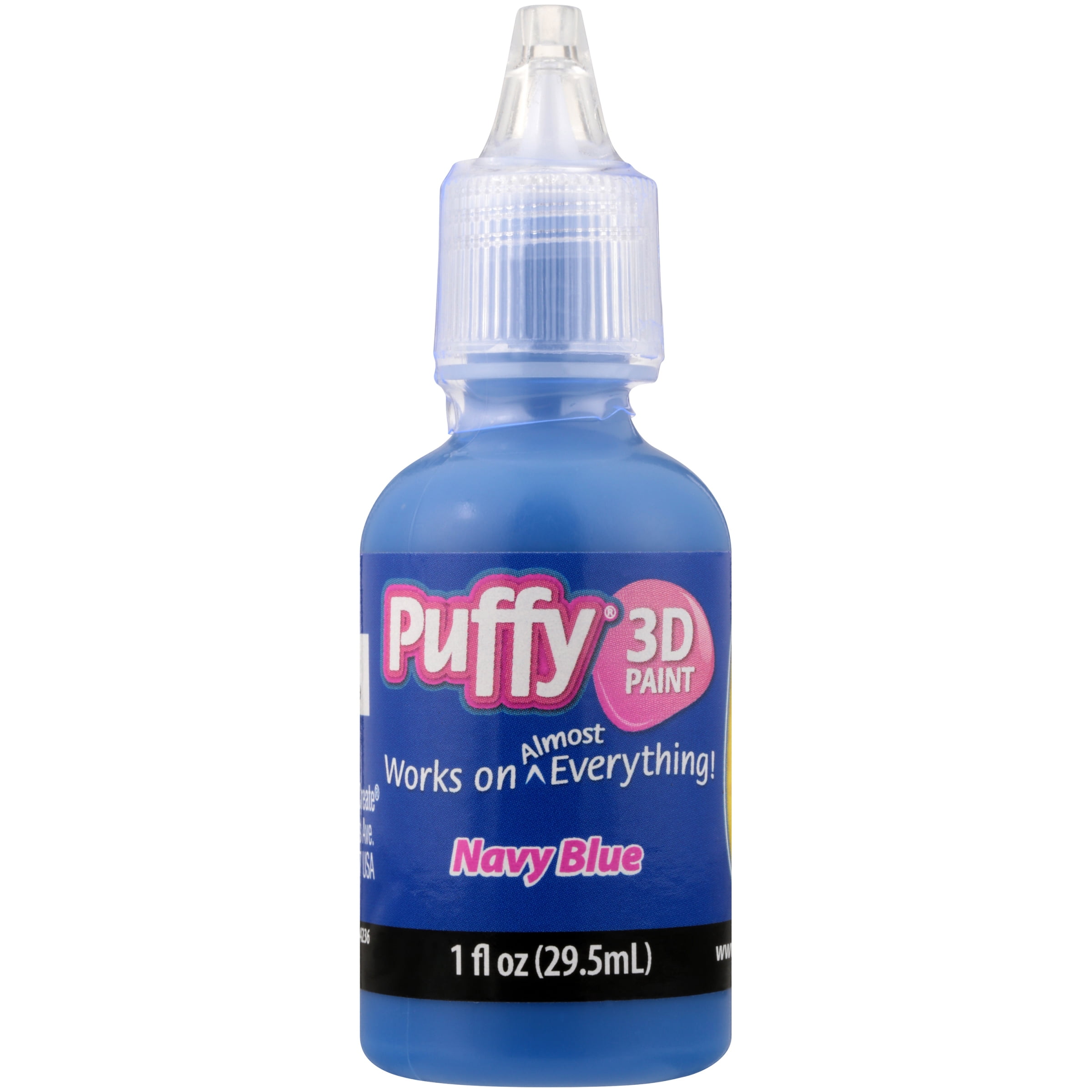 Puffy 3D Puff Paint, Fabric and MultiSurface, Navy Blue, 1 fl oz