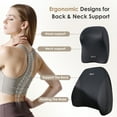 thumbnail image 7 of Florich Lumbar Support&Headrest Pillow, Back&Neck Pillow Set for Car Seat Driver, Memory Foam Back Neck Support Pillow and Car Seat Lumbar Support for Car Office Chair, Black, 7 of 7