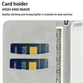thumbnail image 5 of For iPhone 17 Case PU Leather Wallet Card Slots Glitter Phone Cover - Silver, 5 of 5