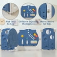thumbnail image 4 of Kids and Toddlers' Playpen,Kids Activity Center Safety Play Yard for Indoor&Outdoor,Portable,Plastic,Dark blue&White,18 Panels, 4 of 7
