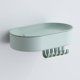 thumbnail image 3 of Jabonera de pared multiusos para cocina con ganchos Verde, 3 of 4