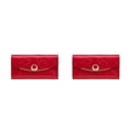 thumbnail image 1 of Cartera de cuero para mujer Sonducket portátil elegante de gran capacidad con cremallera Rojo Tipo 1 2piezas, 1 of 4