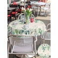 thumbnail image 5 of Outdoor Tablecloth with Umbrella Hole for Patio/Picnic/Party/Camping, Green Eucalyptus Leaves Waterproof Table Cloth Round Cover Washable, Spring Daily Flowers Botanical Linen (Dia 60"), 5 of 8