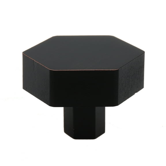 GlideRite 1-1/2 in. Solid Hexagon Cabinet Knobs, Oil Rubbed Bronze, Pack of 10