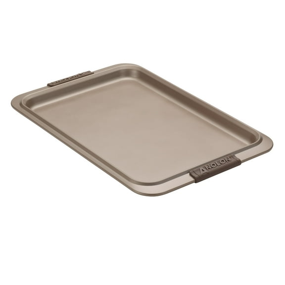 Anolon Advanced Bronze Nonstick Bakeware Baking Sheet Pan with Silicone Grips, 10-Inch x 15-Inch, Bronze