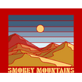 thumbnail image 2 of Adventure Society Smokey Mountains Red Men's Crew Neck Short Sleeve Tee-Medium, 2 of 2