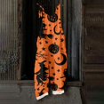 thumbnail image 7 of BOMYJESK Women Halloween Jumpsuits Jack O Lantern Sleeveless Overall Jumpsuit Boho Baggy Overalls Orange L, 7 of 7