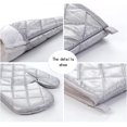 thumbnail image 2 of Professional Heat Resistant Oven Mitts with Quilted Terry Cloth Cotton Lining, Extra Long - 1 Pair, 2 of 3