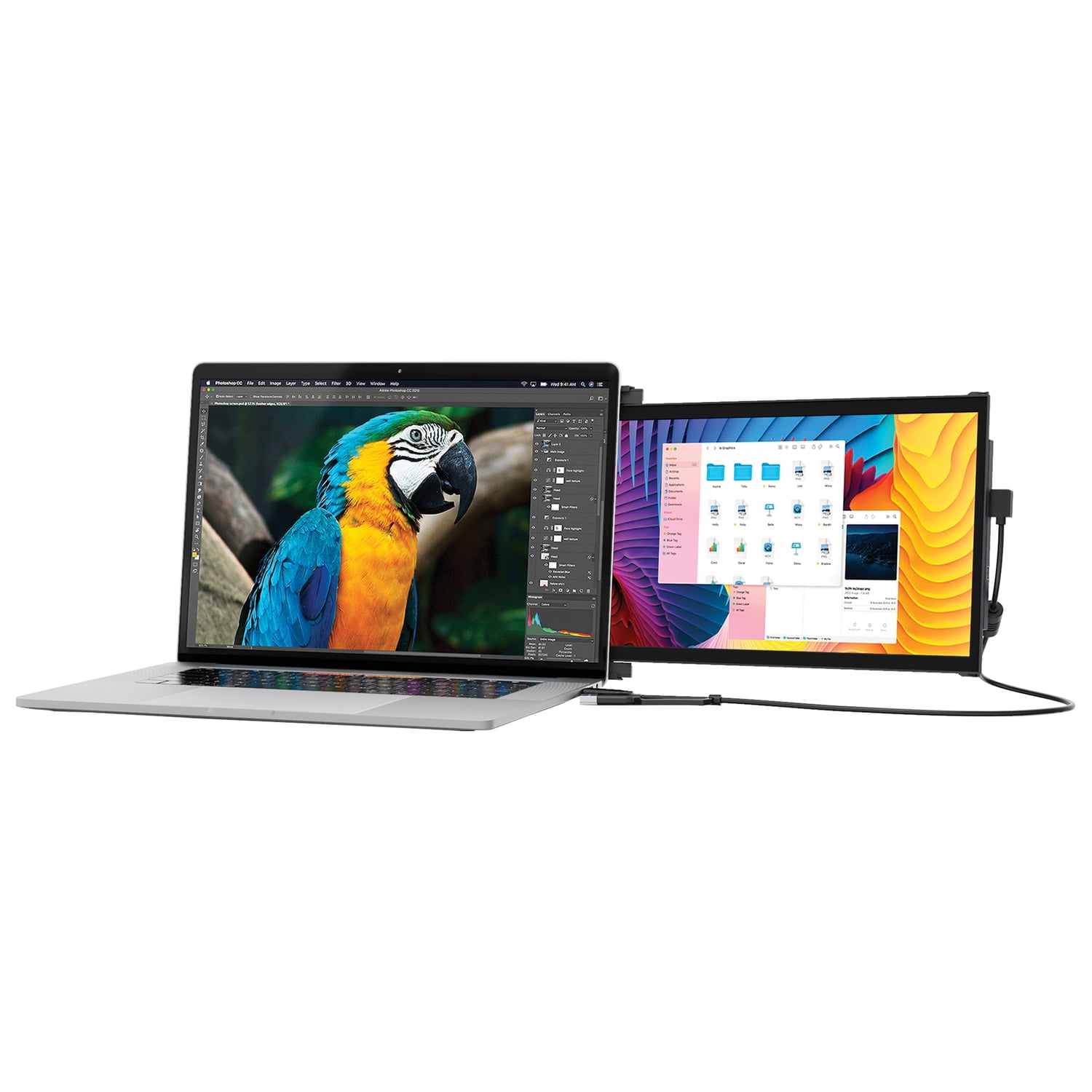 blijven silhouet Grappig Mobile Pixels DUEX Plus Portable Full HD IPS Screen Laptop Monitor, 13.3  Inch - Walmart.com