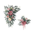 thumbnail image 2 of 2 piezas de flores artificiales para arco de boda, guirnaldas florales, regalos de granja, centros de mesa Rosa, 2 of 9