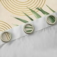 thumbnail image 4 of Homewish Tropical Bontical Monstera Black Out Curtains,Boho Geometric Lines Curtains Pack of 2 (42x63 Each),Beige Green Gold Bedroom Curtains For Teens,Luxury Bedroom Decor, 4 of 6