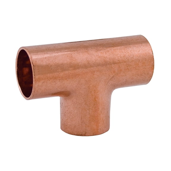 1/2" x 1/2" x 1/4" Wrot/ACR Solder Joint Copper Tee ,PartNo C75175 JonesStephens