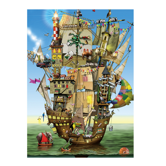 Puzzle Life 1000 Piece Noah’s Ark Bible Whimsical Artwork Interlocking Jigsaw Puzzle