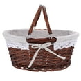 thumbnail image 5 of Masteelf Multi-function Woven Basket Lightweight Woven Basket Fruit Storage Basket Picnic Handheld Basket, 5 of 8