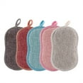 thumbnail image 4 of jesticaly Tampon à Récurer en Microfibre pour Cuisine, Récurant de Nettoyage Réutilisable pour Salle de Bain, Éponge Absorbante Suspendue Rouge 1Ensemble, 4 of 6