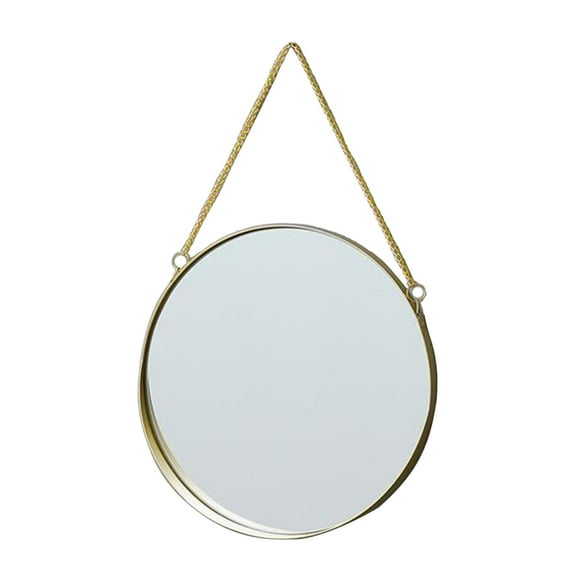 Espejos de pared decorativos DIY para colgar en la pared, espejo nórdico de metal dorado para el baño del hogar. 25cm