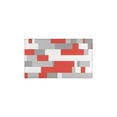 thumbnail image 2 of 2 Piece Grey Red Geometric` Rug Kitchen Rug Set, Decor Kitchen Rugs, Absorbent Non-Slip Washable Floor Mats, Home Indoor Runner Rugs 17"x47"+17"x30", 2 of 7