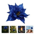thumbnail image 4 of Gymnture Blue Poinsettia Flowers for Christmas Decor - 10pc, 4 of 10
