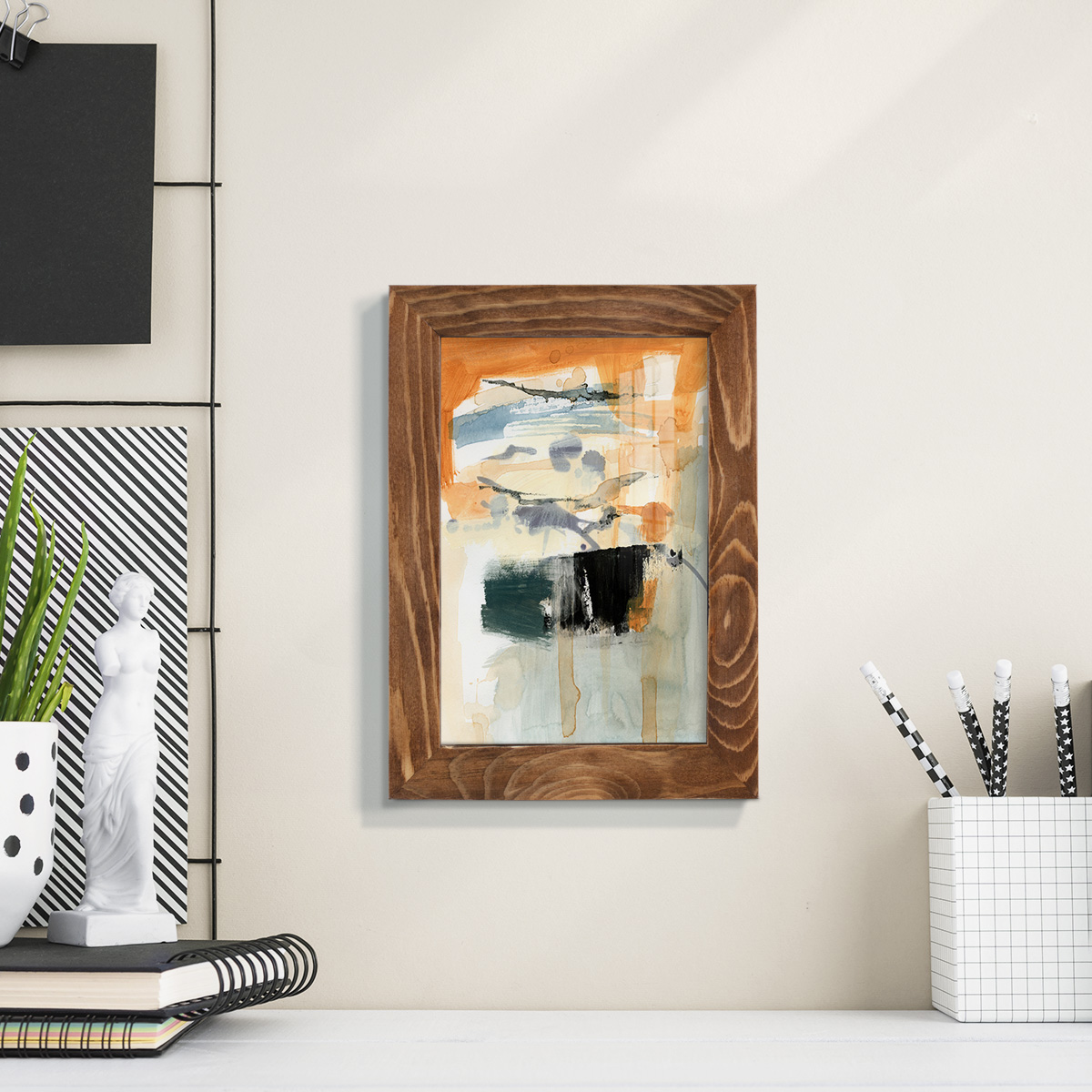 Seria I - Framed Print w/glass - Walnut