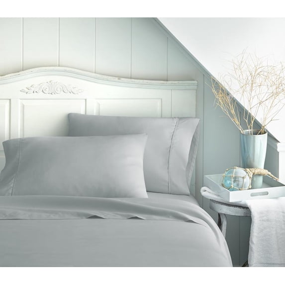 Simply Soft Solid Microfiber Sheet Sets, California King, Gray, 4-Pieces