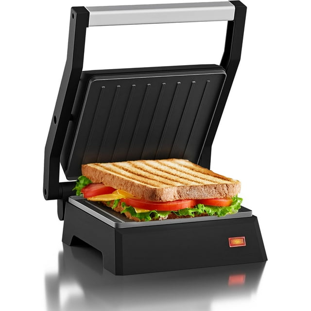 Prensa eléctrica para panini Elite Gourmet EPN160X 5.5 x 5.3 negra