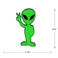thumbnail image 5 of Gwen Studios Embroidered Green Alien Iron-on Patch Applique, 2.4" x 1.1", 5 of 6