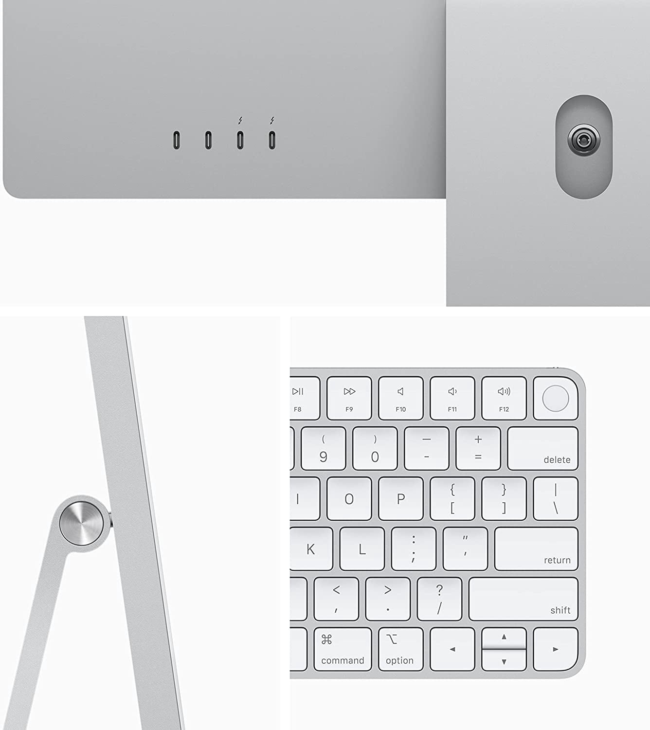 Restored iMac 24" with Retina 4.5K Display, M1 Chip with 8-Core CPU and 8-Core GPU, 8GB Memory, 256GB SSD, Gigabit Ethernet, Silver, Mid 2021 (Refurbished)