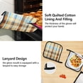 thumbnail image 4 of Brown Plaid Pattern Oven Mitts and Pot Holders with Chef Apron Set 5 Pcs Kitchen Cooking Set, 4 of 6