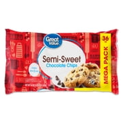 Great Value Semi Sweet Chocolate Chips, 36 oz Bag