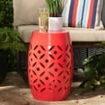 thumbnail image 5 of Baxton Studio Hallie Modern and Contemporary Red Finished Metal Outdoor Side Table, 5 of 13