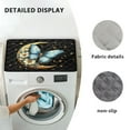 thumbnail image 6 of ZIATUBLES Butterfly Flower Moon Dust Cover for Washer Dryer Top Soft Washing Machine Top Prtotector Mat for Laundry Room Heat-Resistant Kitchen Pad, 24" x 19.7", 6 of 7