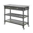 thumbnail image 2 of Convenience Concepts French Country Stainless Steel Top Kitchen Cart- Gray Wood, 2 of 10