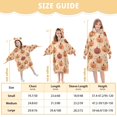 thumbnail image 4 of FORMRS Wearable Blanket Hoodie with Sleeves for Kids Cozy Flannel Sweatshirt, Colorful Halloween Pumpkin Pattern, 4 of 7