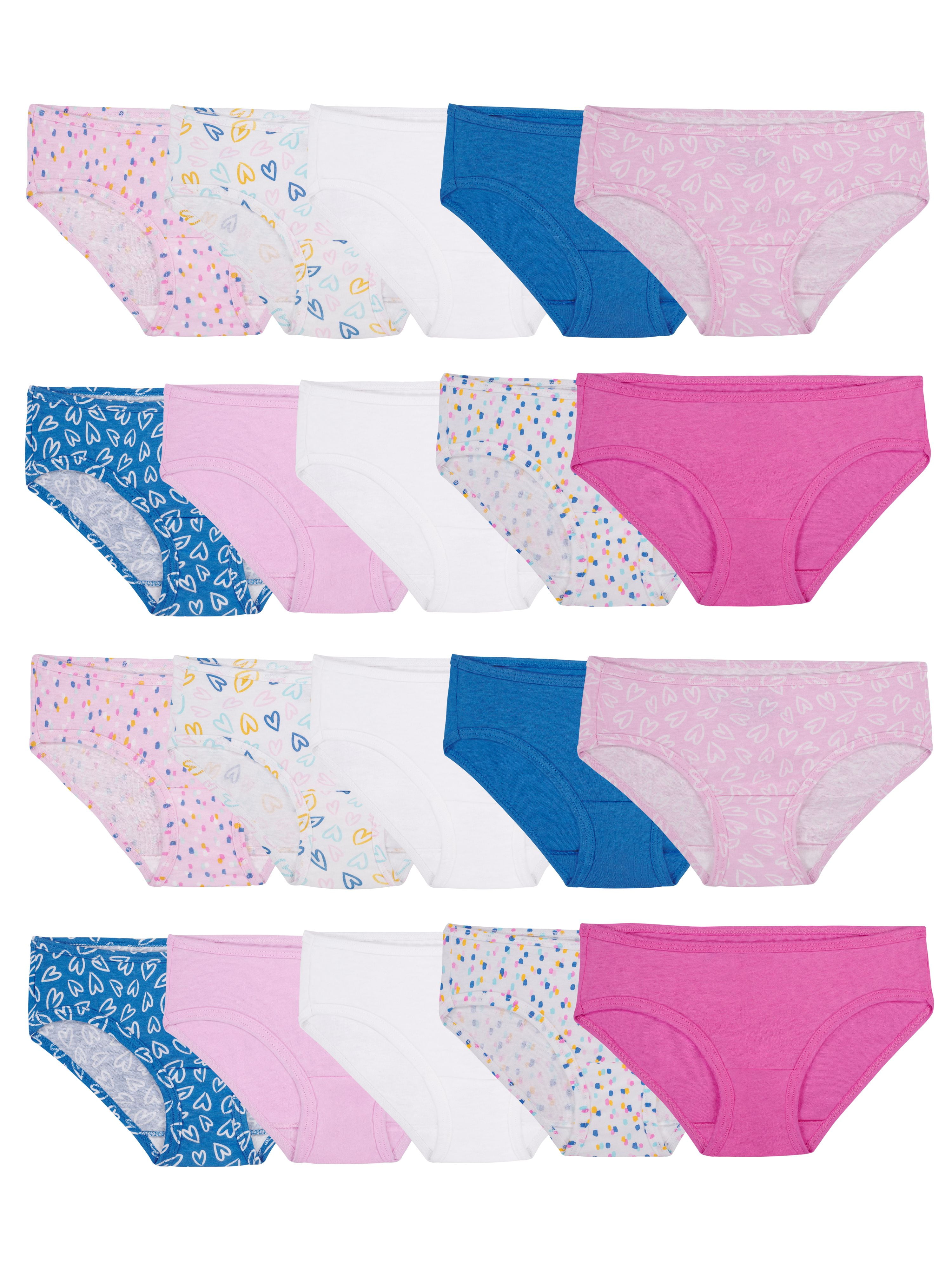 Fruit of the Loom Girls' Cotton Hipster Underwear 