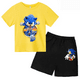 thumbnail image 3 of Nueva camiseta de Sonic para niños, conjunto de 2 piezas, camisetas casuales de manga corta de verano para niños y niñas y adolescentes, conjunto de camiseta y pantalones cortos, ropa para bebés, 3 of 5