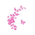 thumbnail image 2 of Clearance Wall stickers under $1,Flower Toilet Seat Wall Sticker Bathroom Decoration Decals Decor Butterfly Pink, 2 of 5